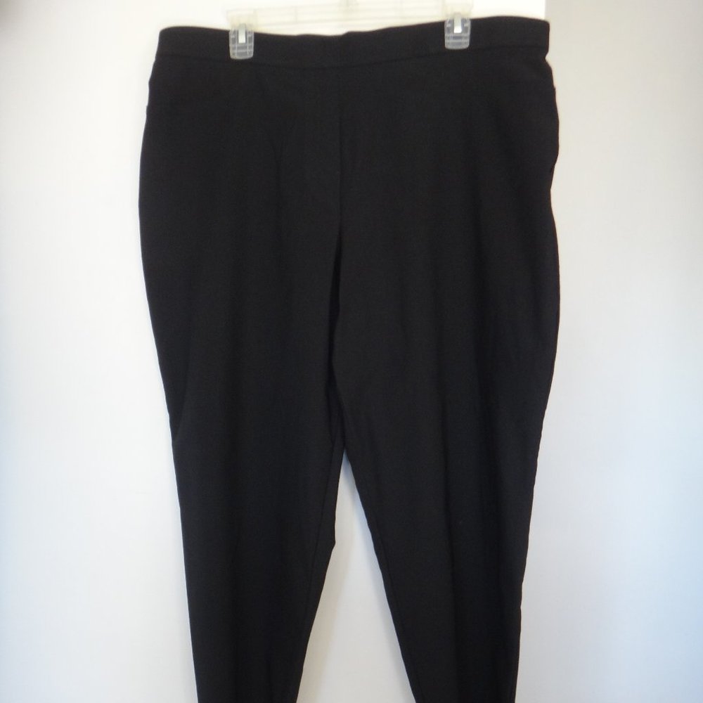 Laura Scott Pants Women  Straight Leg Stretch Comfort Black  Size XXL NEW